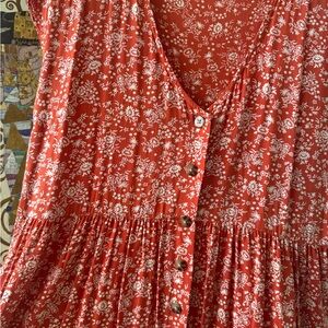Madewell Red Floral Dress